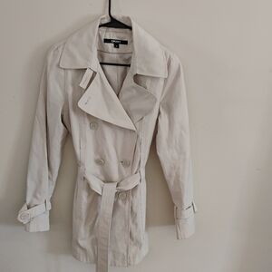DKNY Women's Cream Trench Coat